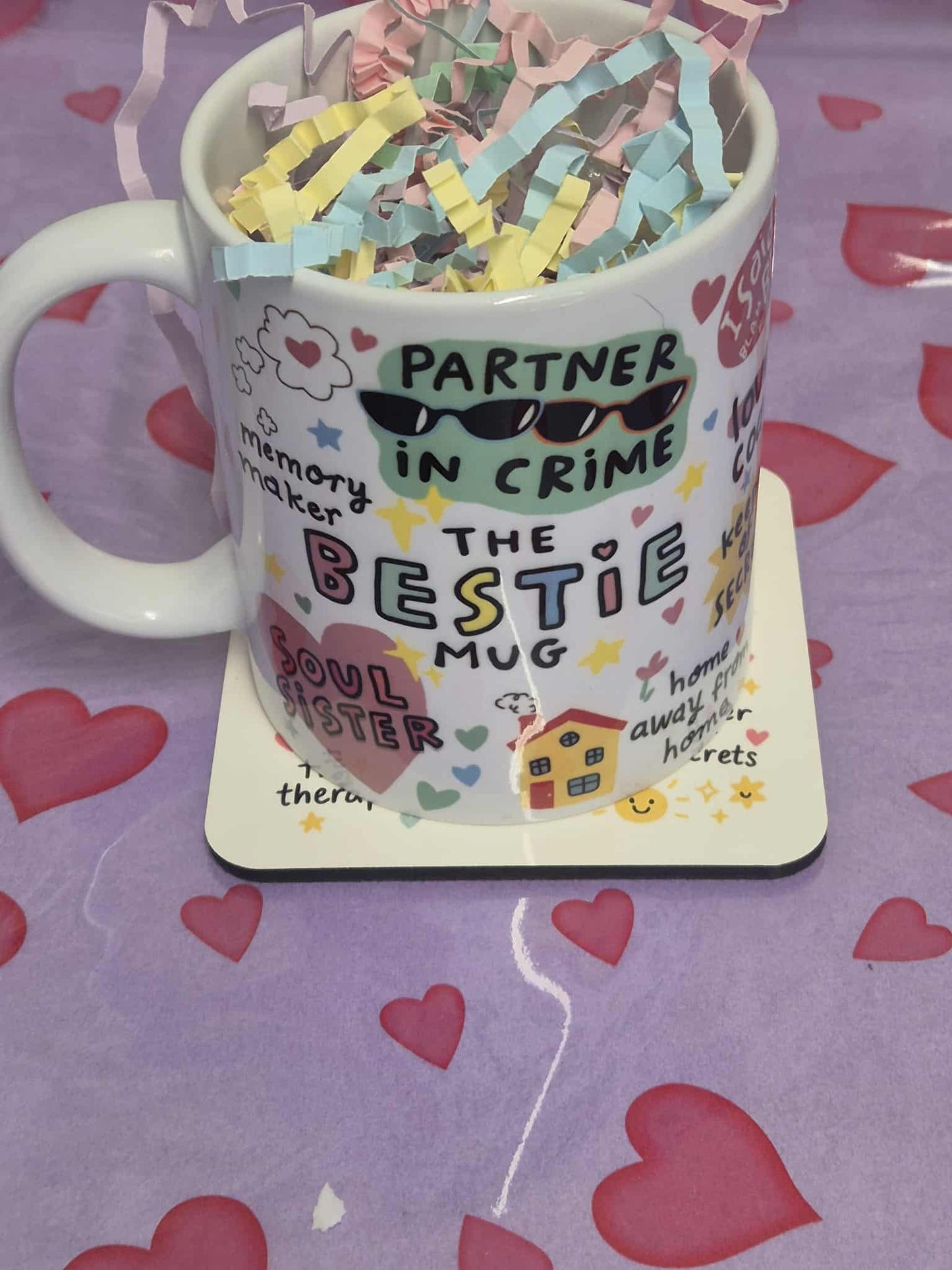 mug & Coater Gift sets - all come cello wrapped - Bestie Design
