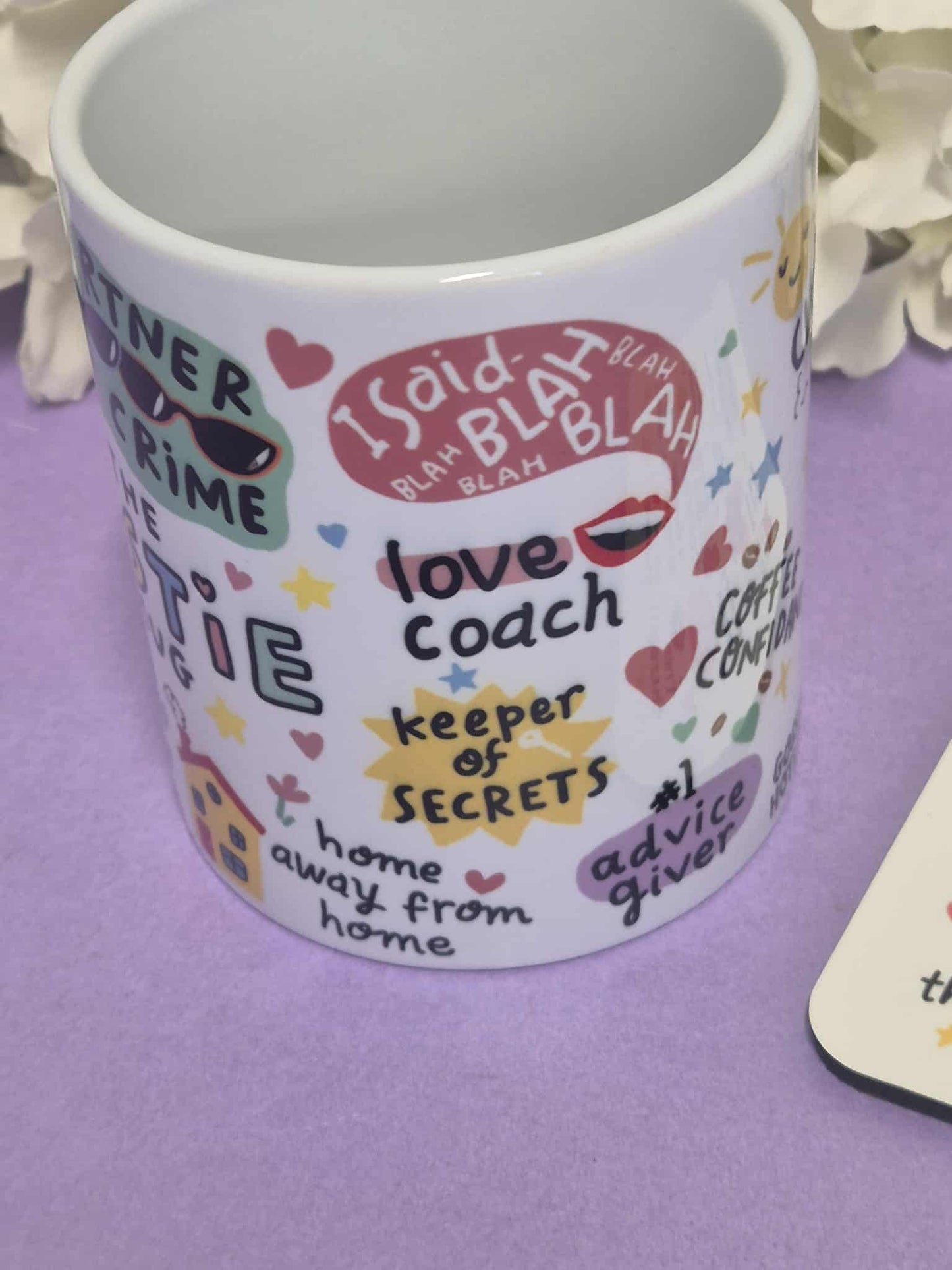 mug & Coater Gift sets - all come cello wrapped - Bestie Design