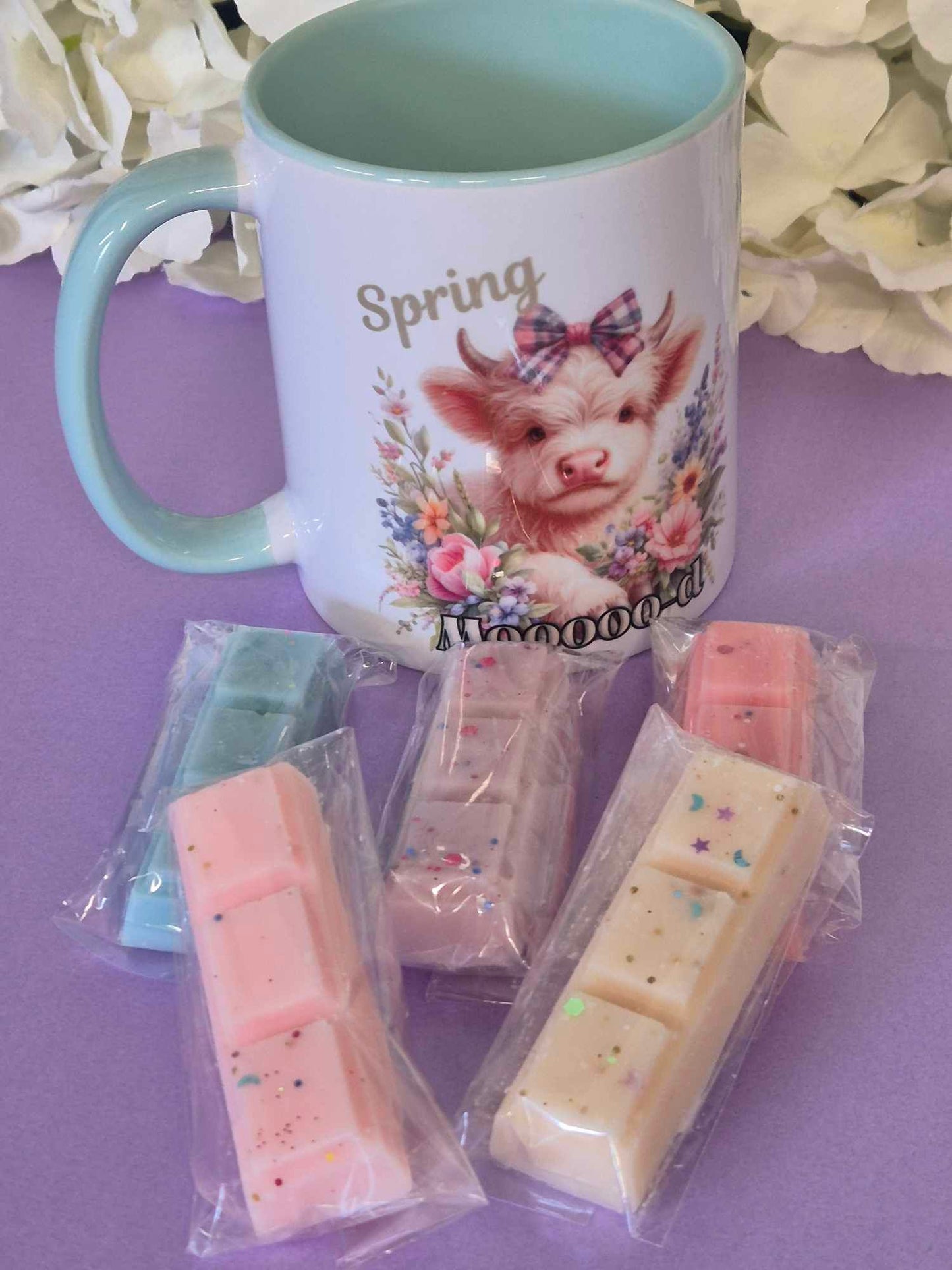 Mug & Wax Melt Gift Set - Spring Highland cow - Spring Mood (Copy)
