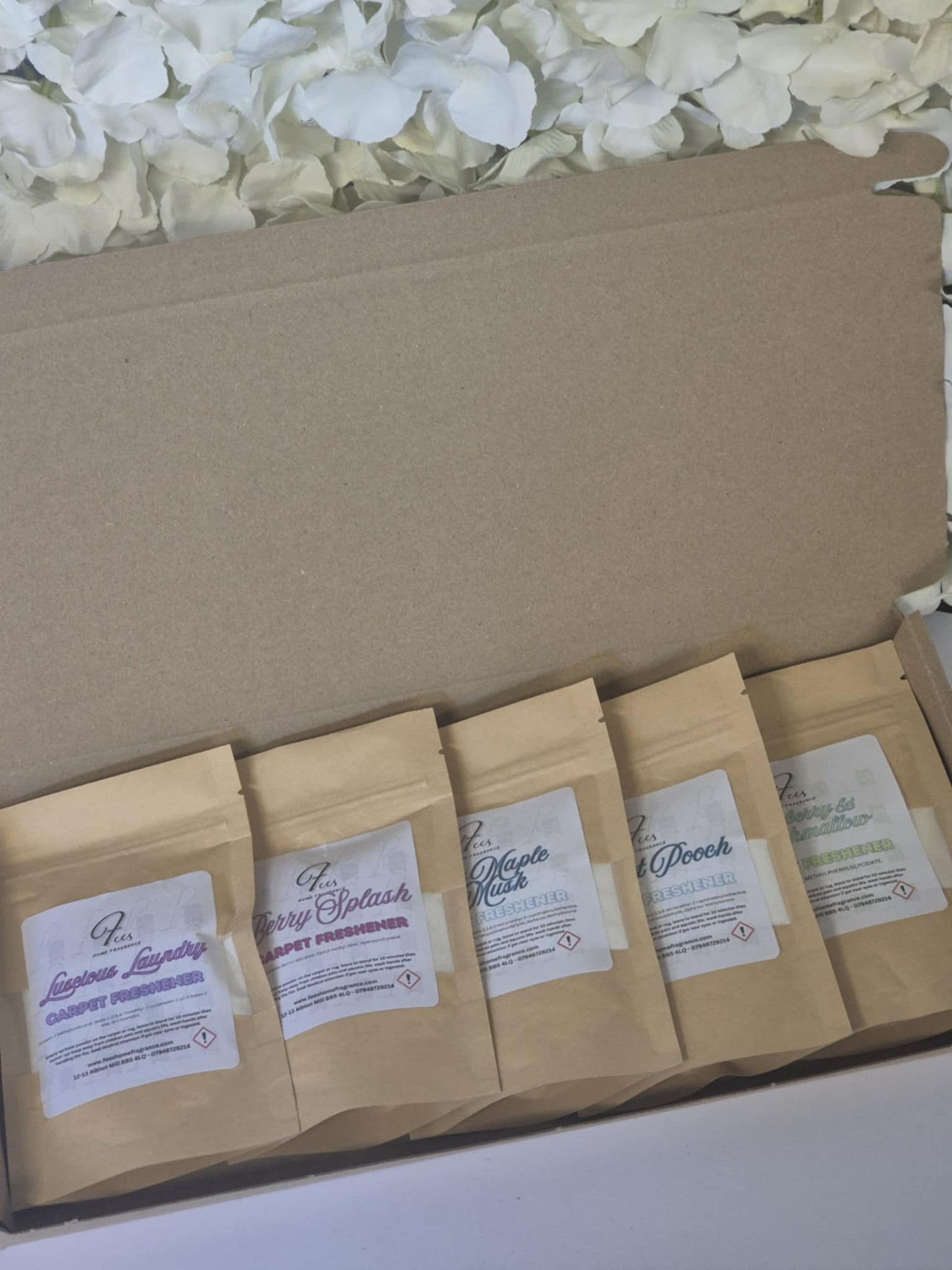 Carpet Freshener Sampler Bundle 5 x 75gm carpet fresheners - mixed scents