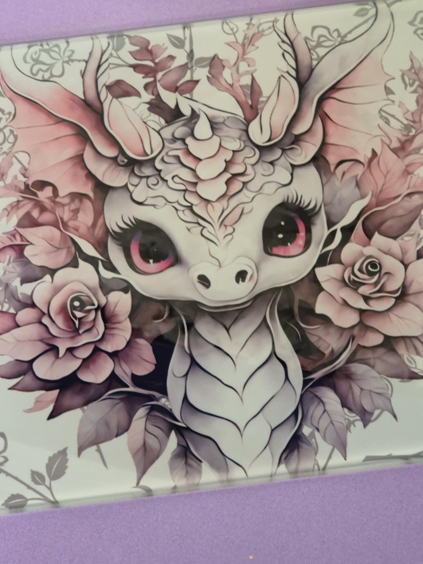 Cutting & Chopping Board A4 Sized - Cute Dragon themed