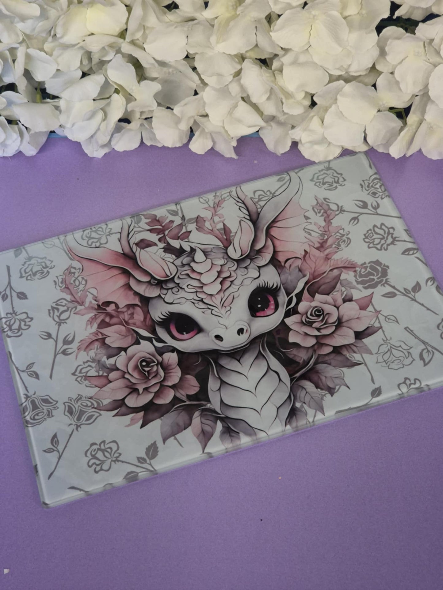 Cutting & Chopping Board A4 Sized - Cute Dragon themed