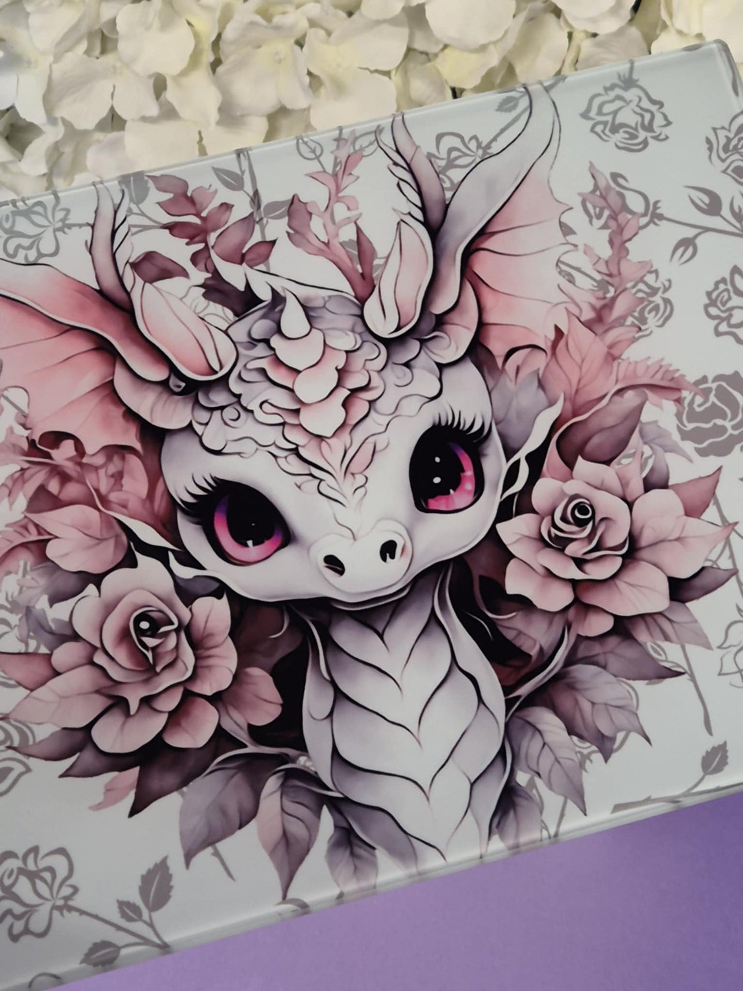 Cutting & Chopping Board A4 Sized - Cute Dragon themed