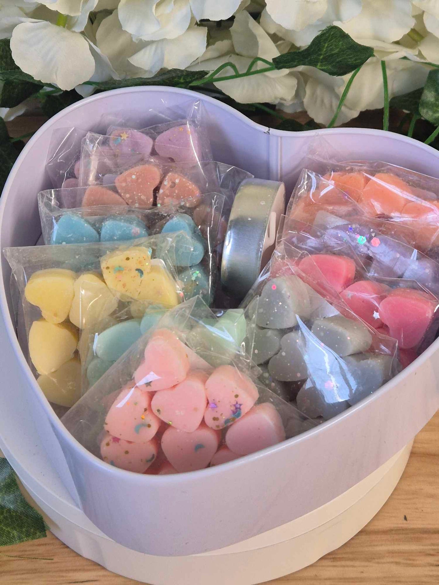 Wax Melt Heart Storage tin - Pink or Purple gnome design Personalized with name