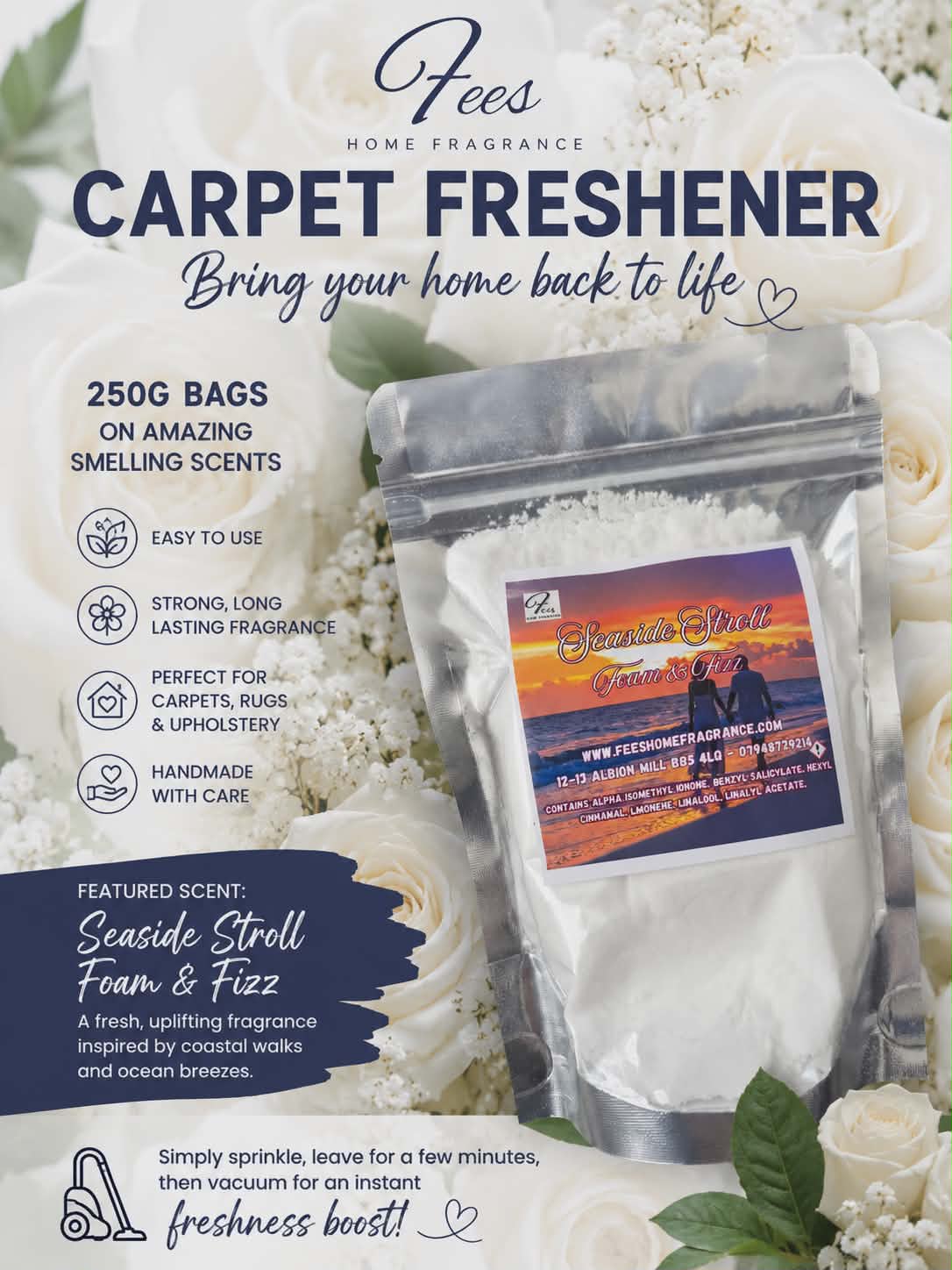 Fees Home Fragrance - 250gm Carpet Fresh
