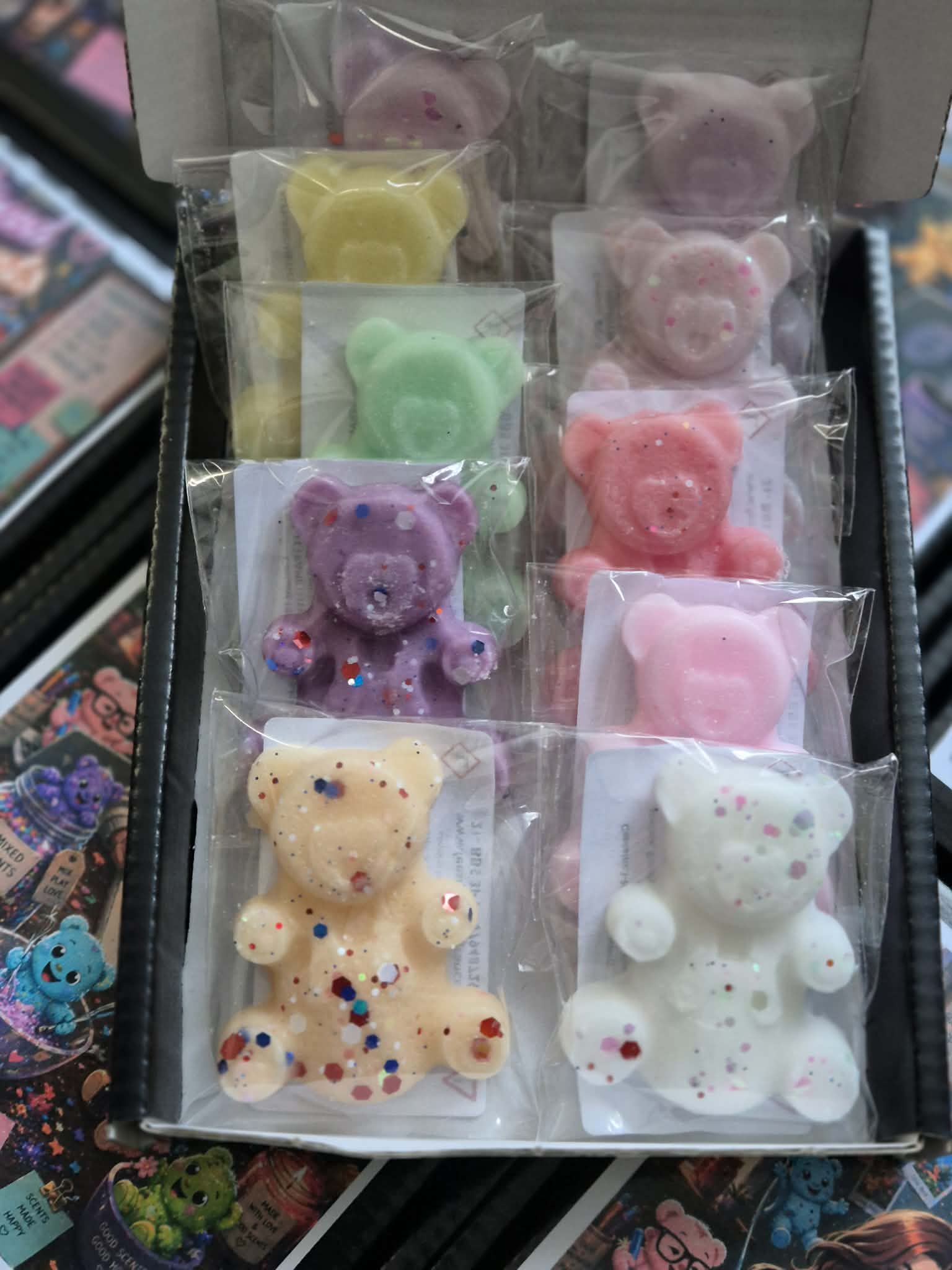 Box of Teddies sample box - 10 scent wax melts