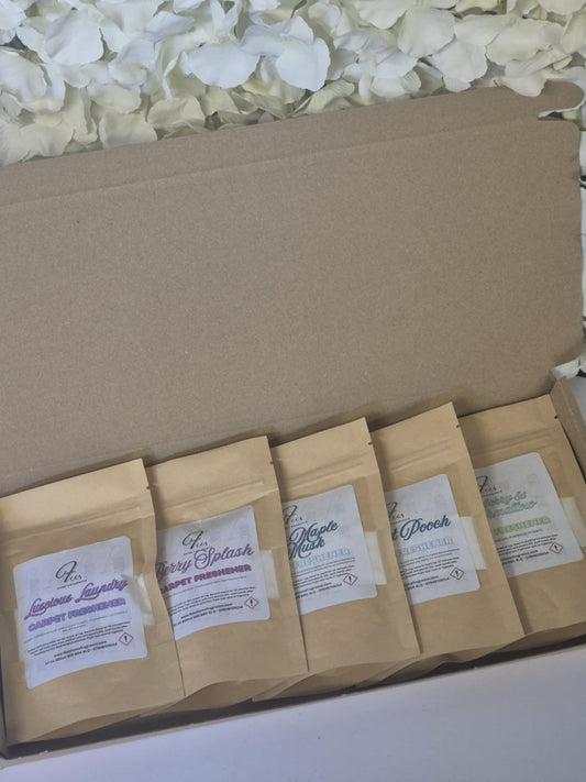 Carpet Freshener Sampler Bundle 5 x 75gm carpet fresheners - mixed scents