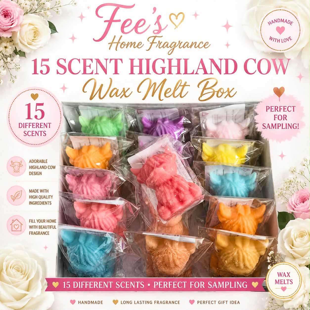 Fees Home Fragrance - Highland cow wax melt 15 scent Bundle