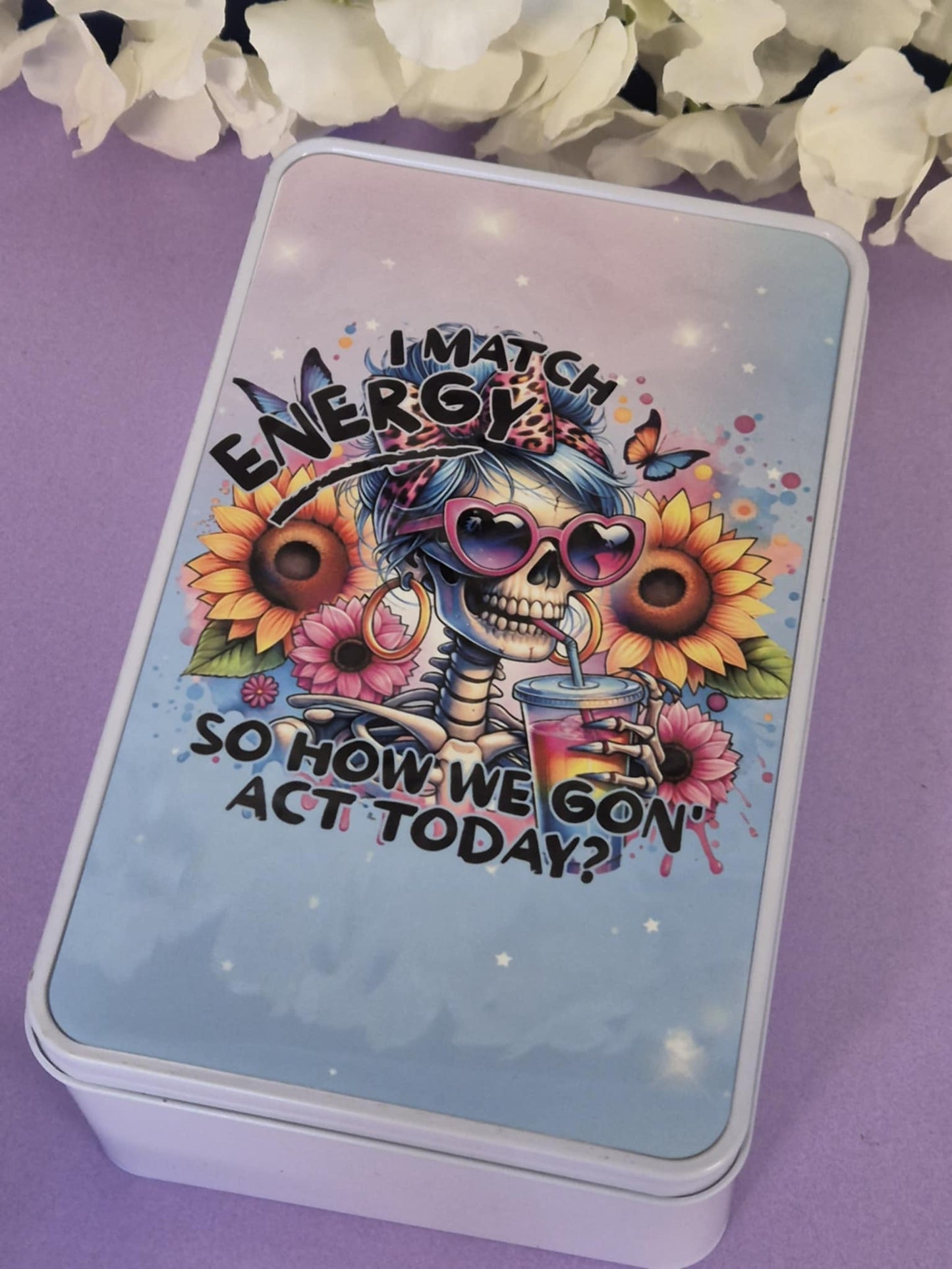 Rectangle wax melt storage tin comes with 20 wax melts - Expensive & difficult skeleton