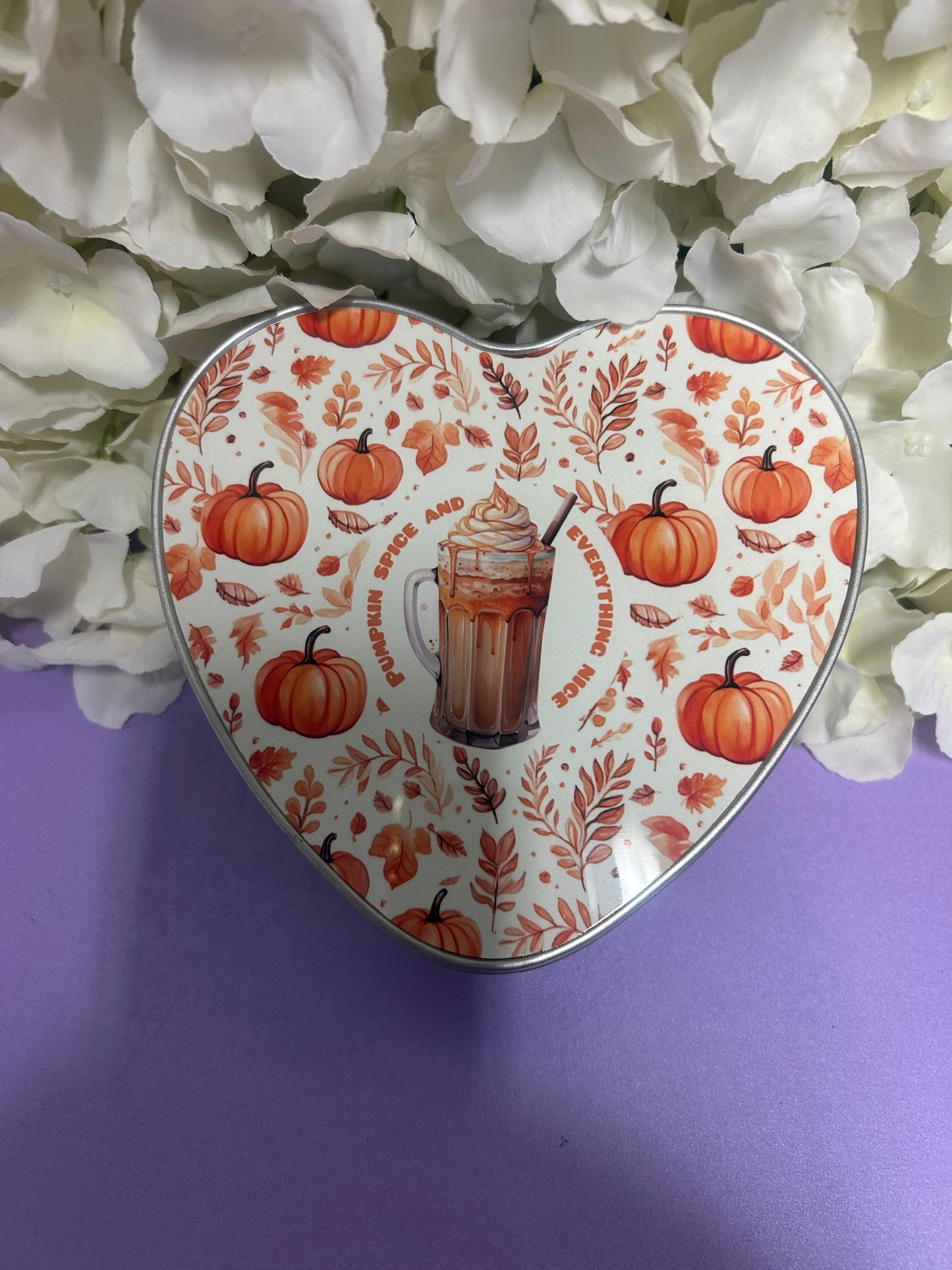 Pumpkin Latte themed Wax Melter and Tin loaded with Wax Melts