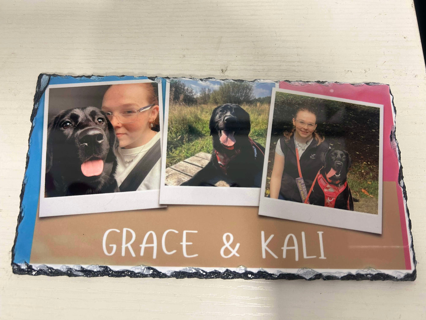23.5cm x 13.5cm - Personalised Picture Slate - Your Slate Your Choice
