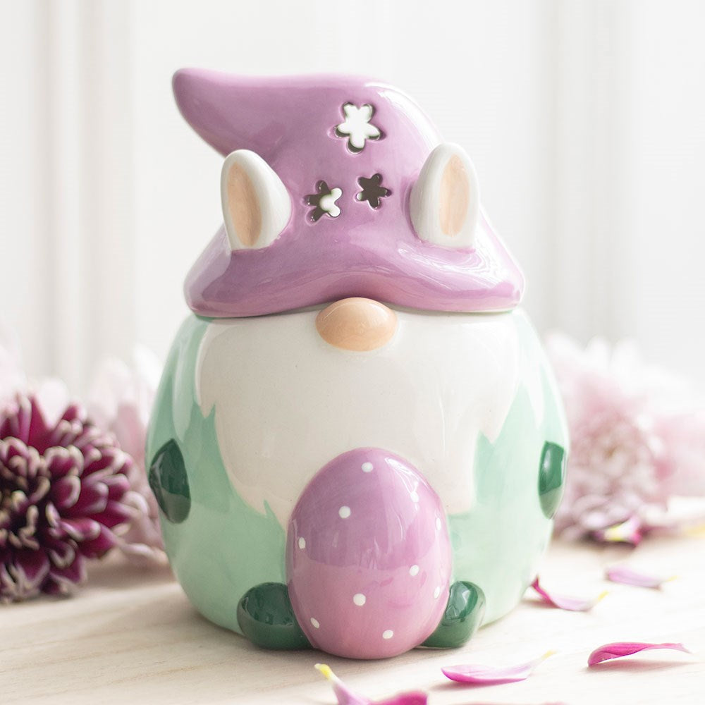 Easter Purple hat gnome Wax/Oil Burner (comes with pack of 10 wax melts)