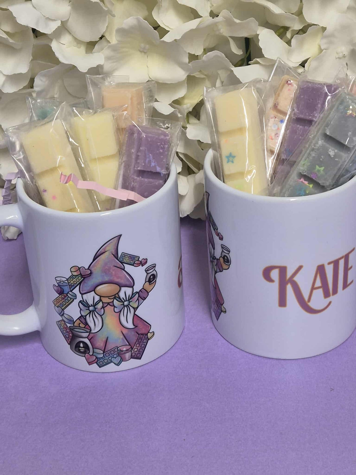 Gift Set - Wax Melt & Mug Set - Personalised - Add your name - Cello Gift Wrapped