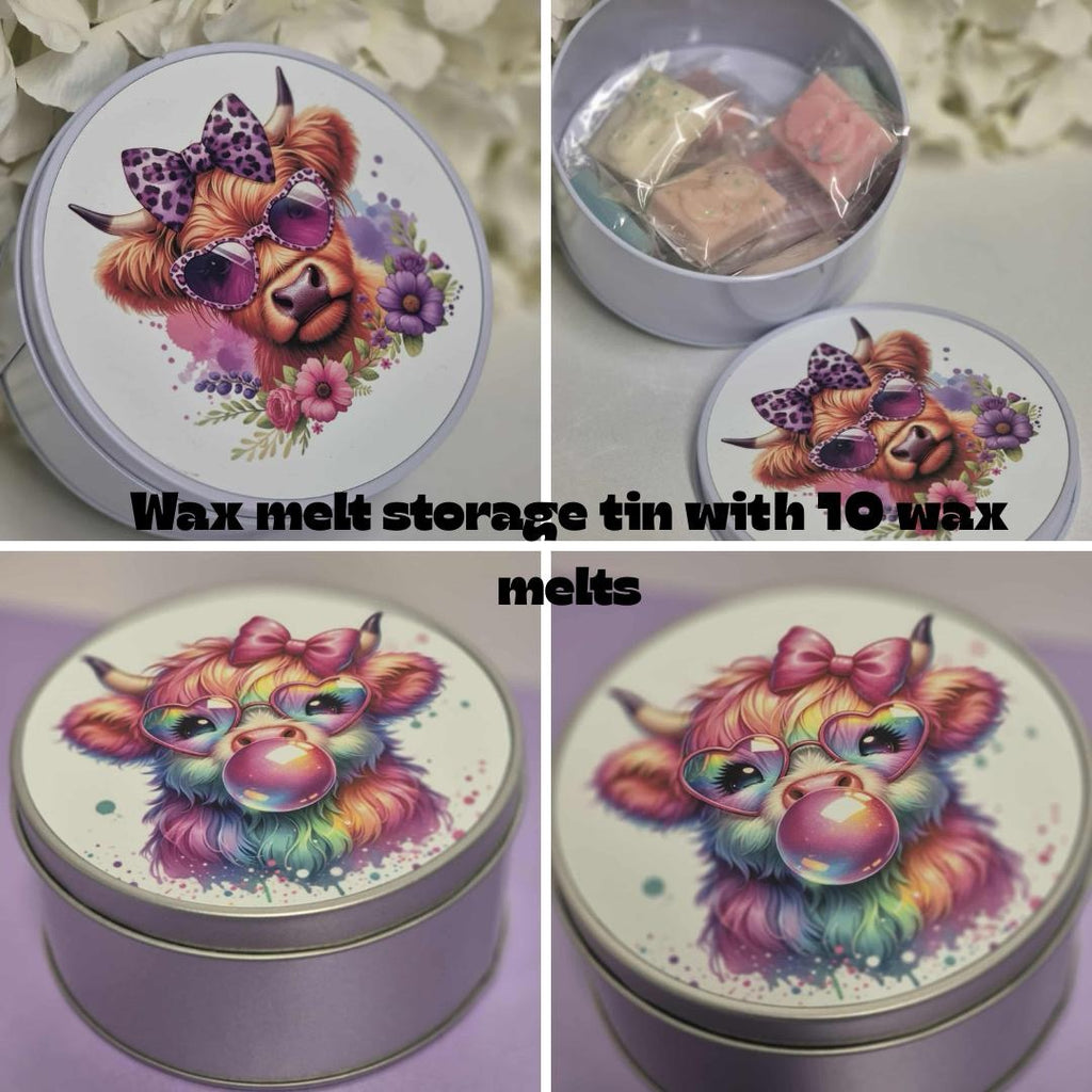 Fees Home Fragrance Round Wax Melt Tin with 10 Wax Melts and Tea Light - Pack of 10 Scents