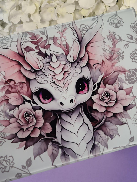 Cutting & Chopping Board A4 Sized - Cute Dragon themed