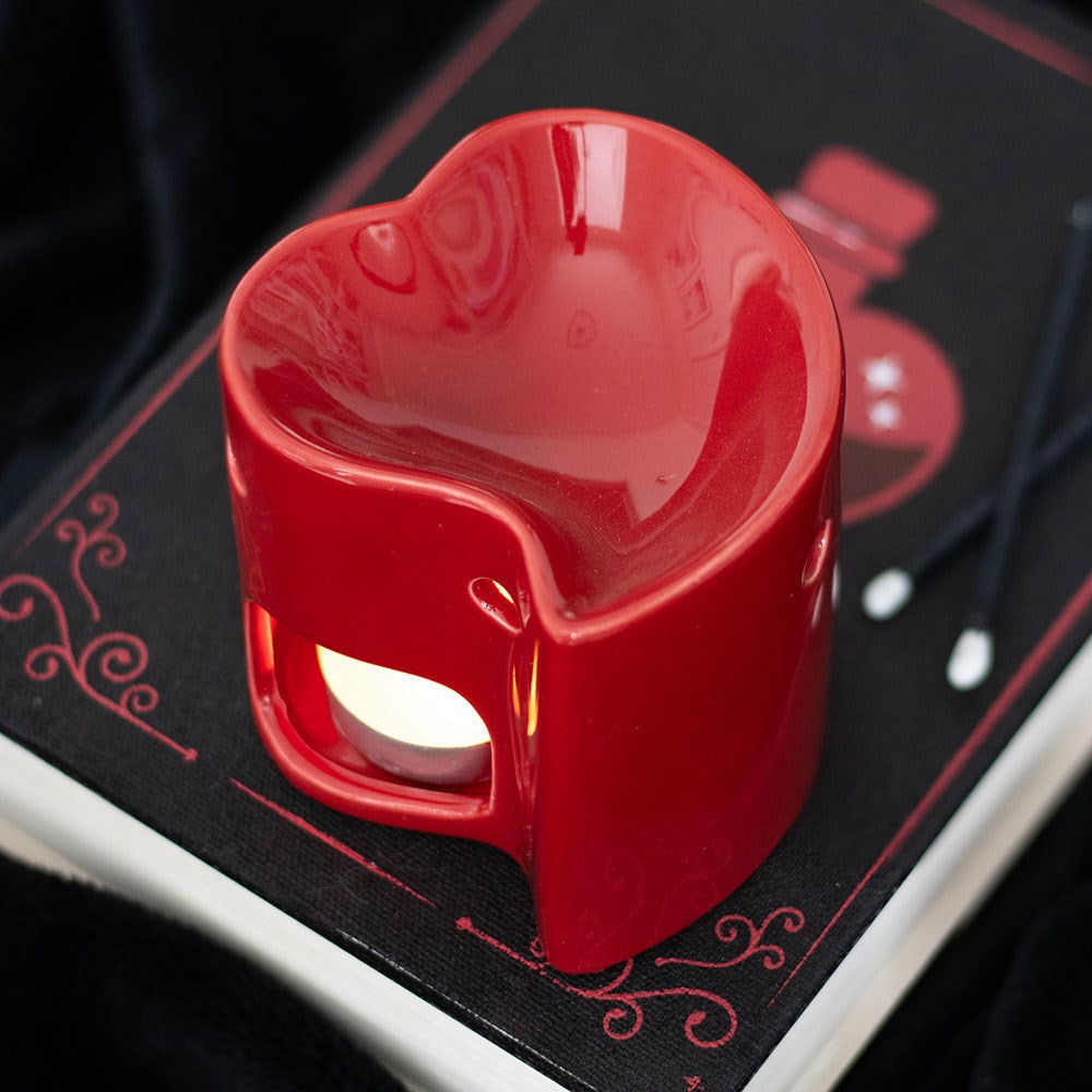 Wax Melt Starter Pack Comes with a heart wax melt burner and a 30 scent sample box