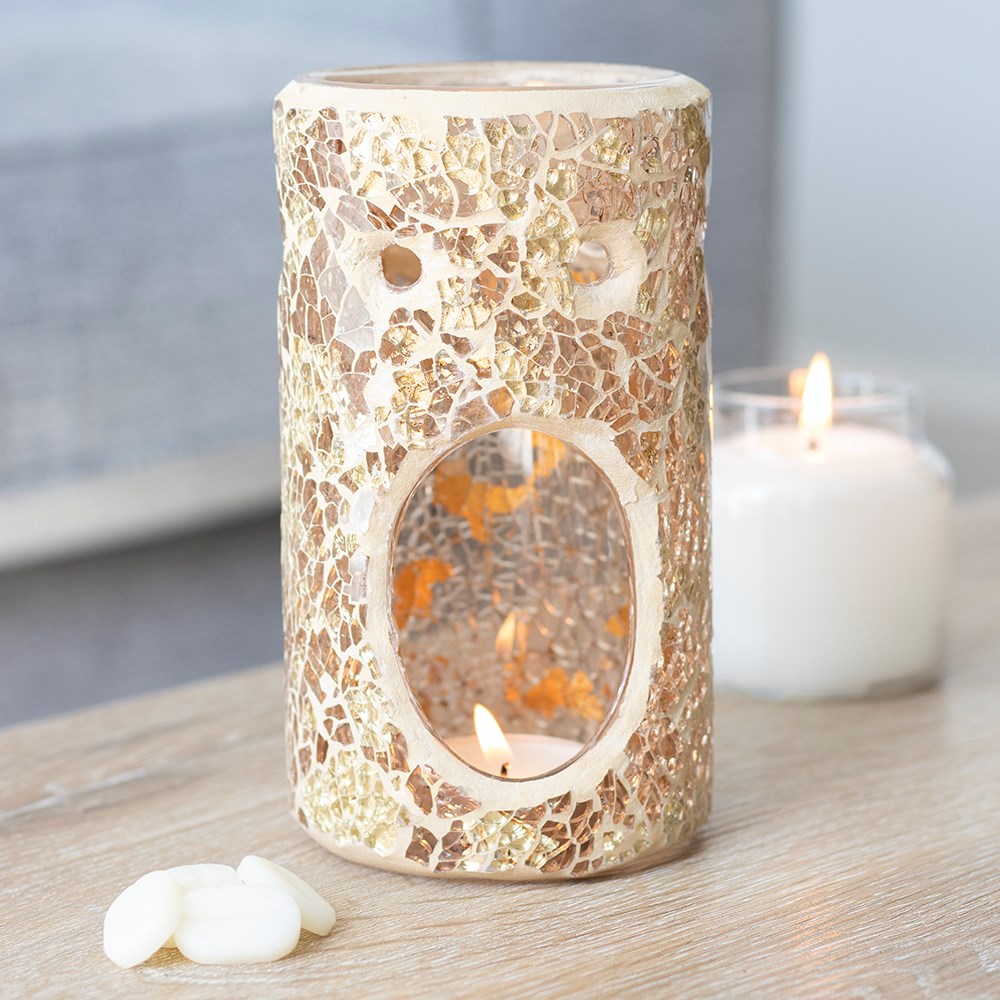 Gold Pillar Crackle Glass  Burner (all burners come with 4 sample melts)