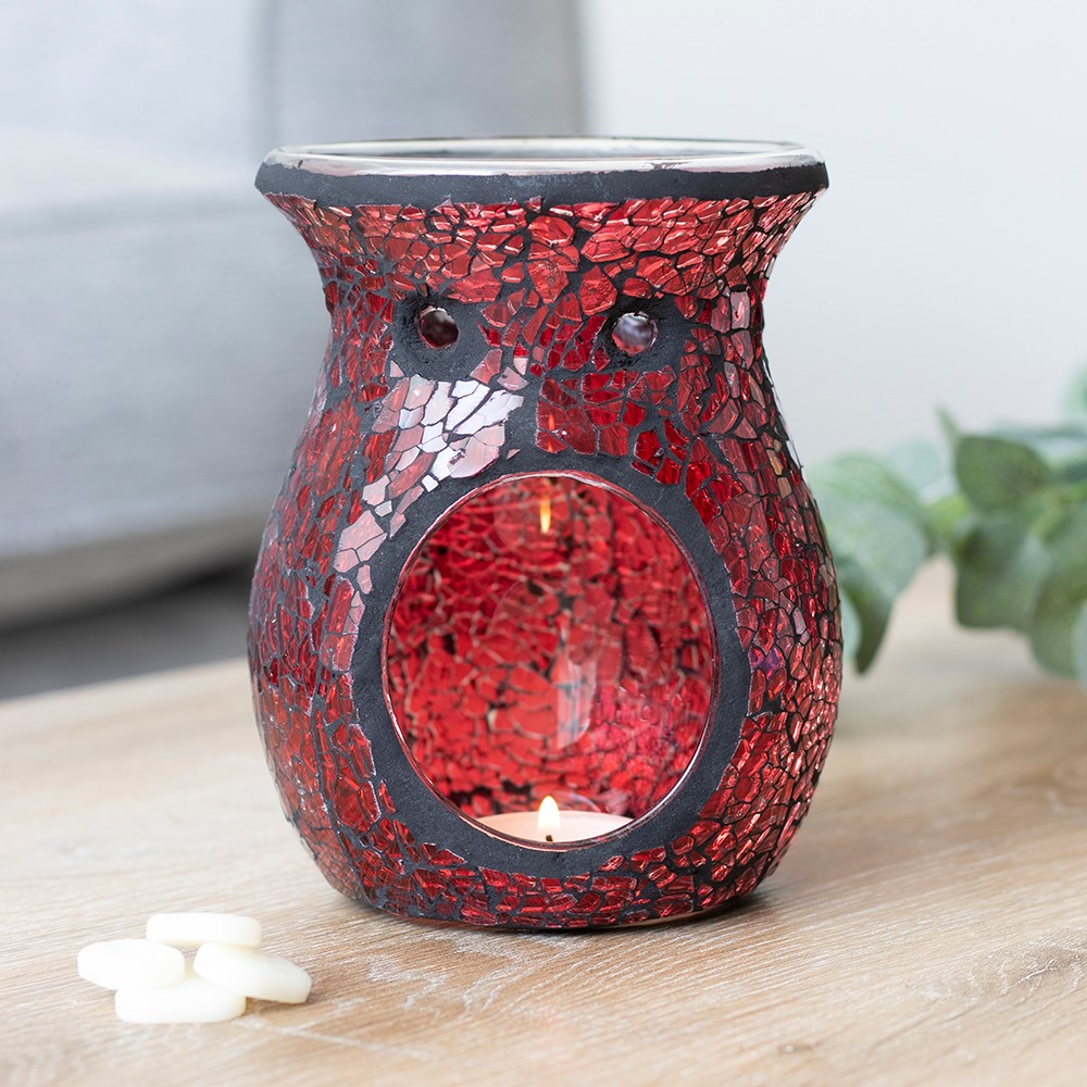 Large Red Crackle Glass  Burner (all burners come with 4 sample melts)