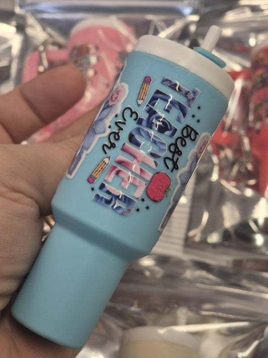 New - mini cup tumbler -keyring bag charm