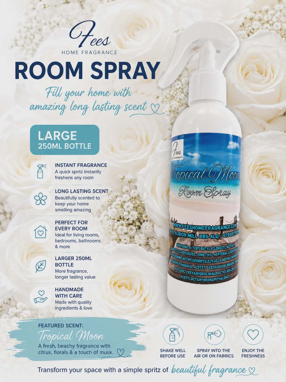 Fees Home Fragrance - 250ml room sprays